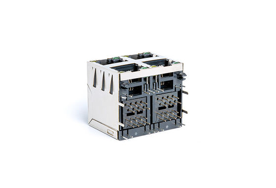 Tab UP RJ45 Dual Connector / 8 Ports 2X2 Female Ethernet Jack For Wireless Router